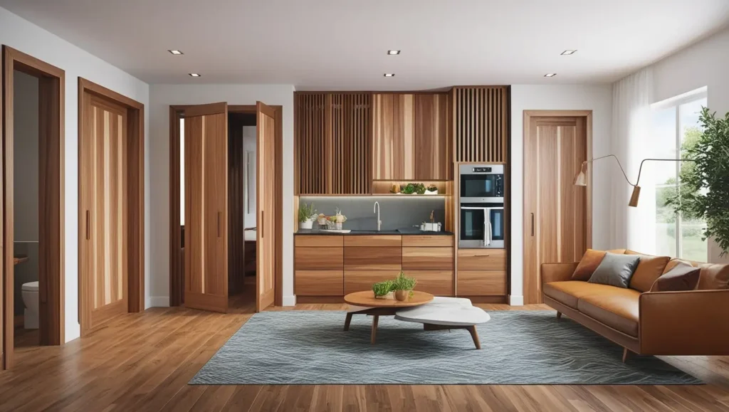 Separadores y muebles de madera